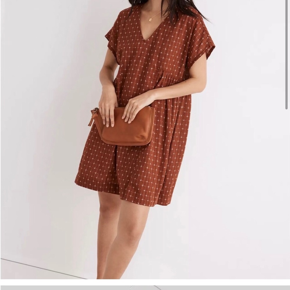 Madewell Jacquard Dolman-Sleeve Mini Dress
Size Large